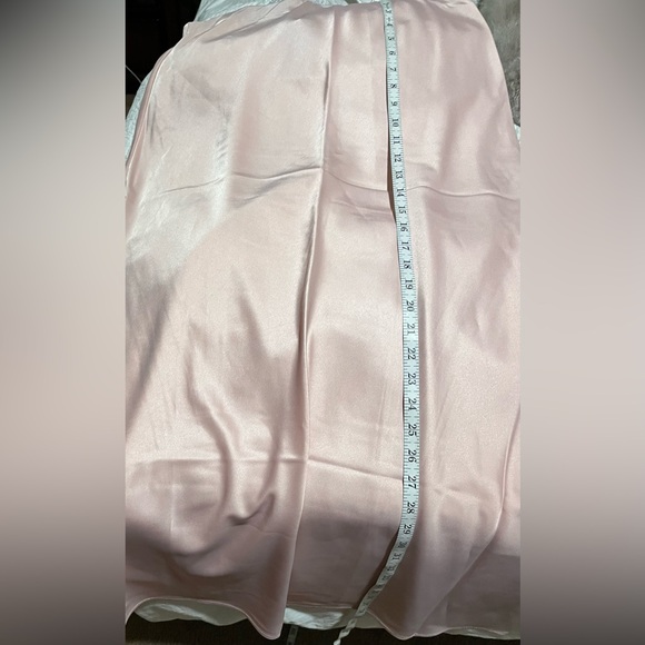 Aleeza Paris Dusty Pink Motif Satin Slip Skirt - Picture 13 of 15